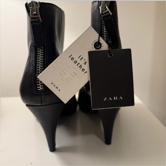 Zara Black Studded Ankle Booties - Picture 7 of 8